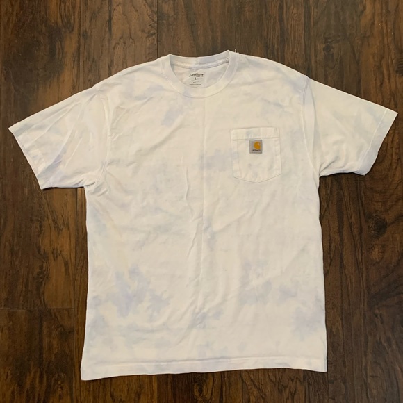 Oversized Light Blue Cloud Tie Dye Carhartt Tee - Picture 4 of 4